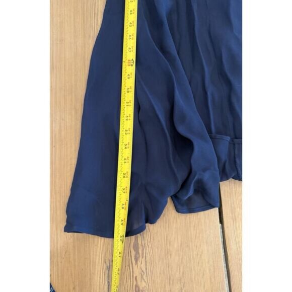 Reformation Winslow Wrap Dress Navy Maxi Kimono Sleeve Large - Picture 5 of 7